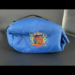 Vintage 90s Camel Cigarettes Blue Nylon Cooler Lunch Bag Handle Smooth Character